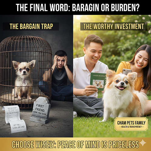 lời kết về chó Chihuahua giá rẻ: so sánh cái bẫy giá rẻ với lựa chọn uy tín và minh bạch, nhấn mạnh sức khỏe và sự an tâm