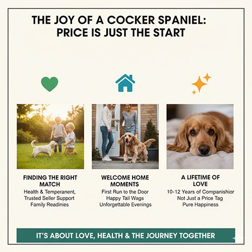 Lời kết bài viết giá chó Cocker Spaniel, nhấn mạnh giá trị đồng hành, sức khỏe và hạnh phúc lâu dài