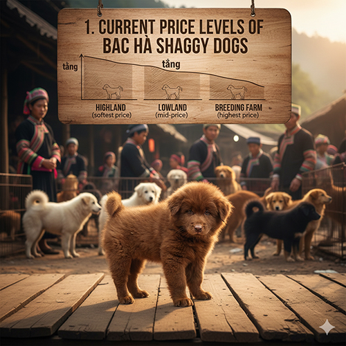 Mặt bằng giá chó Bắc Hà xù hiện nay theo từng nguồn bán khác nhau