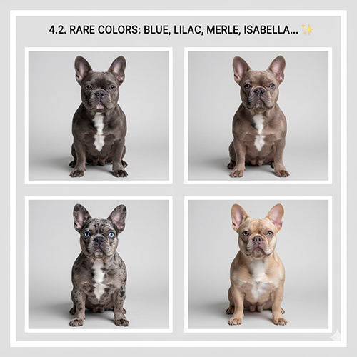 Các màu lông hiếm của chó Bull Pháp