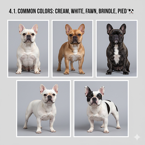 Các màu lông phổ biến của chó Bull Pháp