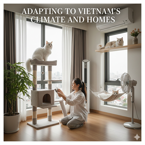 Mèo Angora thích nghi với khí hậu Việt Nam trong căn hộ hiện đại