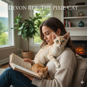 Giống mèo Devon Rex với bộ lông xoăn đặc trưng, thân thiện và rất quấn người