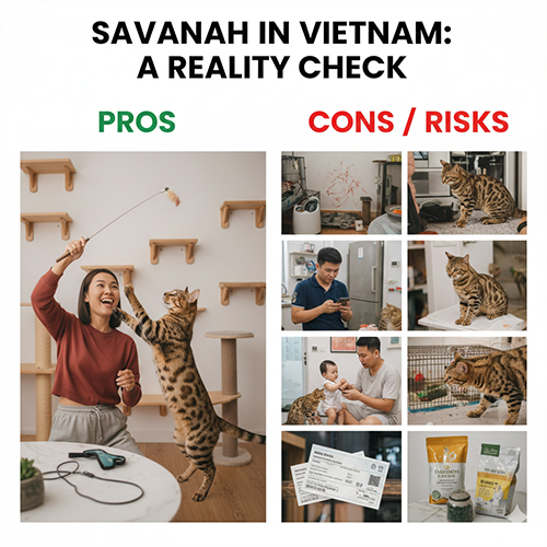 Đánh giá ưu và nhược điểm khi nuôi mèo Savannah trong gia đình Việt Nam