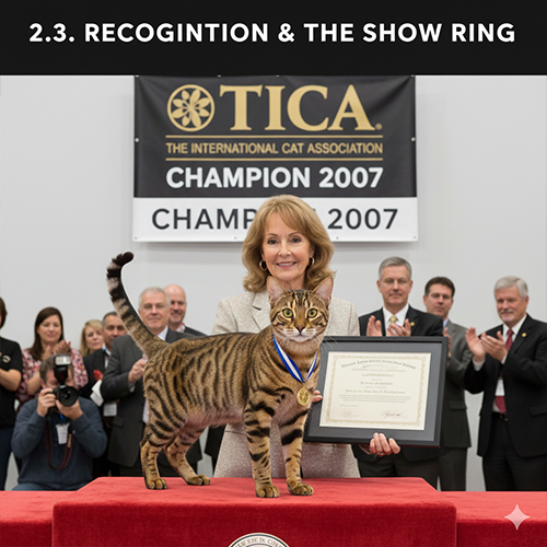 Mèo Toyger được trao chứng nhận và vinh danh trên sàn thi đấu TICA