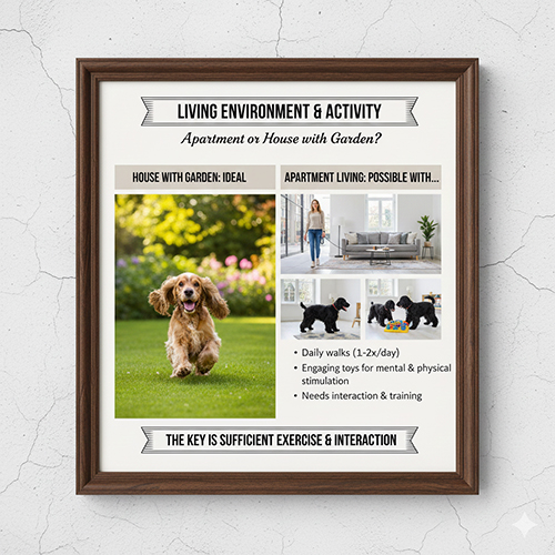 Môi trường sống phù hợp cho chó Cocker Spaniel trong nhà phố và căn hộ