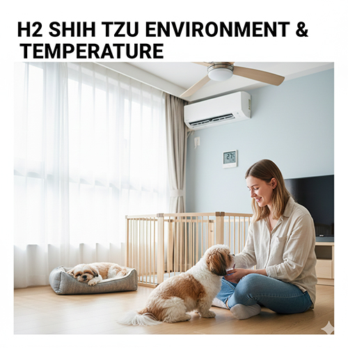 Môi trường sống và nhiệt độ phù hợp khi nuôi chó Shih Tzu trong nhà