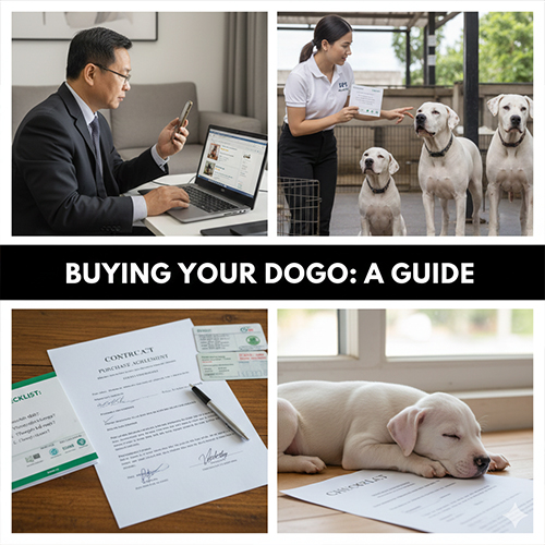 Quy trình mua bán chó Dogo Argentino với giấy tờ, hợp đồng và kiểm tra nguồn gốc