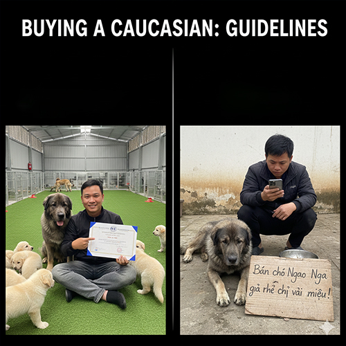 Hướng dẫn mua bán chó Ngao Nga Caucasian Shepherd an toàn và đúng nguồn