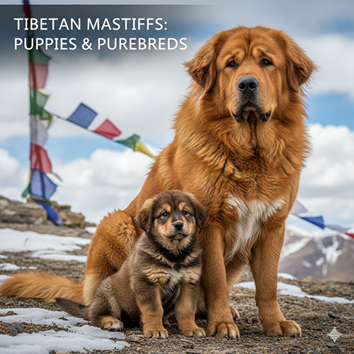 Mua bán chó Ngao Tây Tạng thuần chủng, chó con khỏe mạnh bên chó trưởng thành