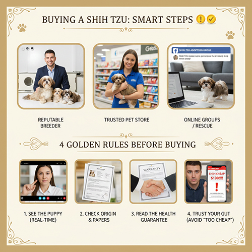 Kinh nghiệm mua bán chó Shih Tzu và những nguyên tắc an toàn cần nhớ