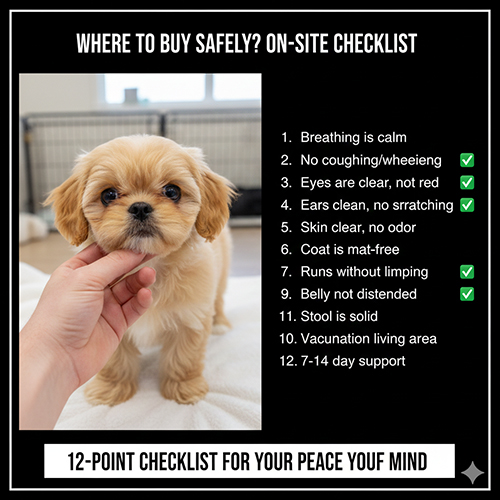 Checklist kiểm tra sức khỏe khi mua chó Bắc Kinh lai Poodle tại chỗ