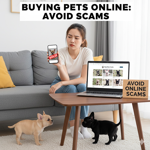 Canh bao mua cho Bull Phap online: co gai xem tin tren dien thoai, laptop va dong chu “Avoid scams”