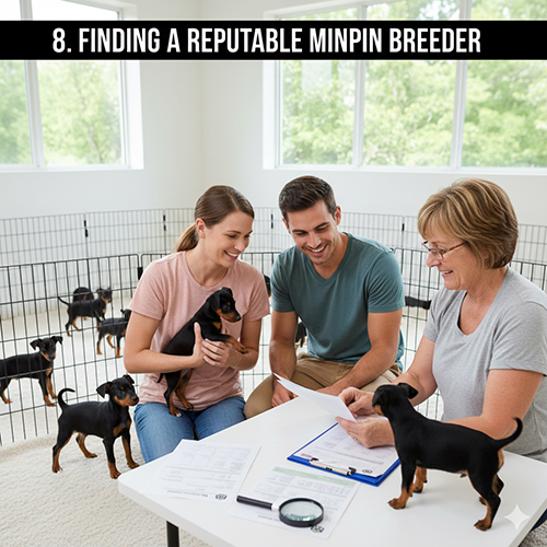 Gia đình chọn mua chó Phốc hươu Minpin con tại nơi nuôi uy tín