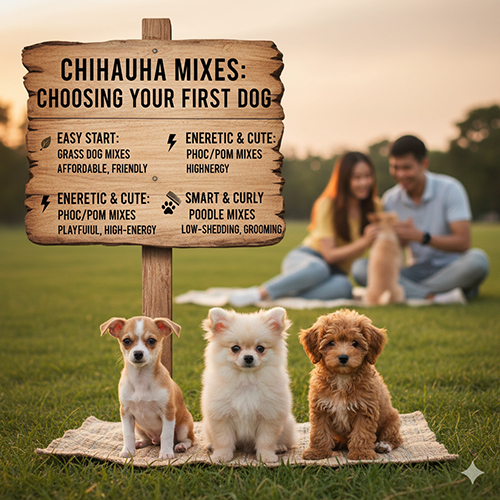 Gợi ý chọn kiểu chó Chihuahua lai phù hợp cho người mới nuôi lần đầu