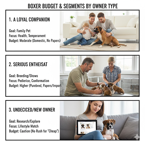 Gợi ý ngân sách và phân khúc giá chó Boxer phù hợp với từng kiểu người nuôi