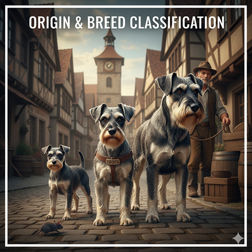 Nguồn gốc và phân loại giống chó ông già Schnauzer với các dòng mini, standard và giant