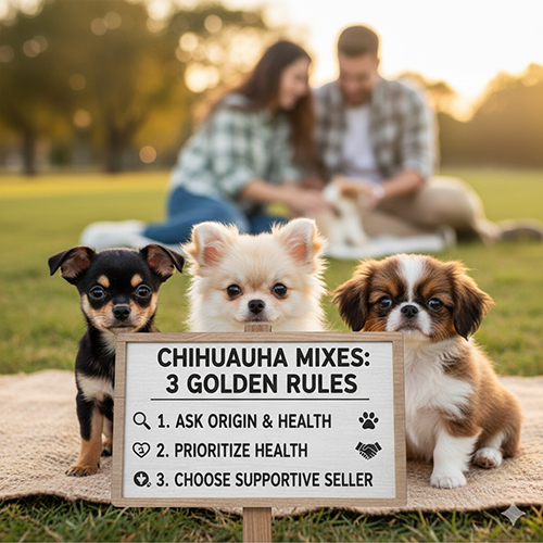 Ba nguyên tắc vàng khi chọn mua chó Chihuahua lai khỏe mạnh và phù hợp