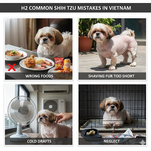 Những sai lầm thường gặp khi nuôi chó Shih Tzu tại Việt Nam