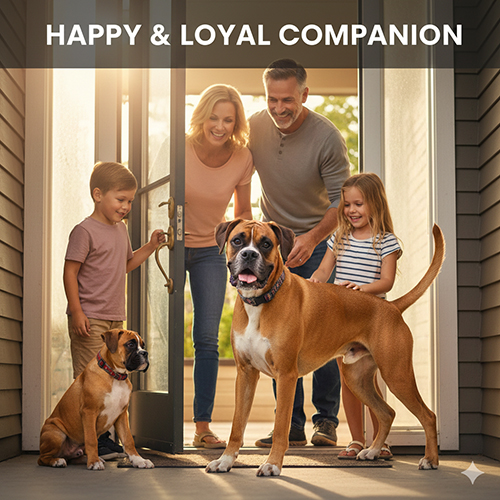 Chó Boxer trung thành và gắn bó với gia đình