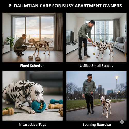 Cách nuôi chó Đốm Dalmatian cho người bận rộn sống trong căn hộ chung cư