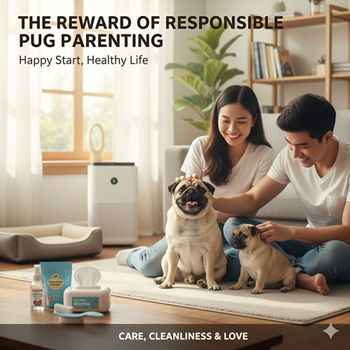 Nuôi chó Pug đúng cách từ đầu giúp bé khỏe mạnh ít bệnh và ít mùi