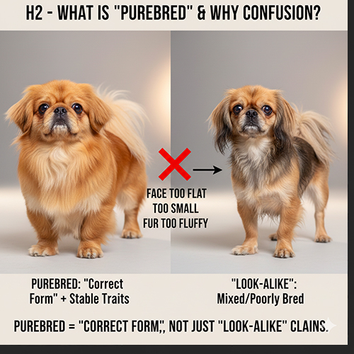 So sánh chó Bắc Kinh thuần chủng và chó giống Bắc Kinh nhìn hao hao