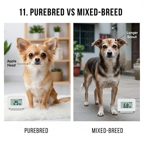 So sánh chó Chihuahua thuần chủng và Chihuahua lai dựa trên ngoại hình