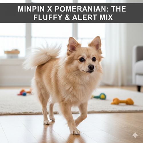 Chó Phốc hươu lai Phốc sóc với bộ lông phồng xù và dáng nhỏ gọn lanh lợi