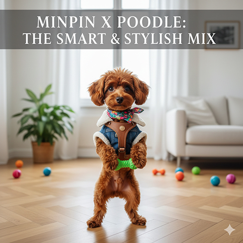 Chó Phốc hươu lai Poodle với dáng nhỏ gọn, lông xoăn nhẹ và phong cách năng động