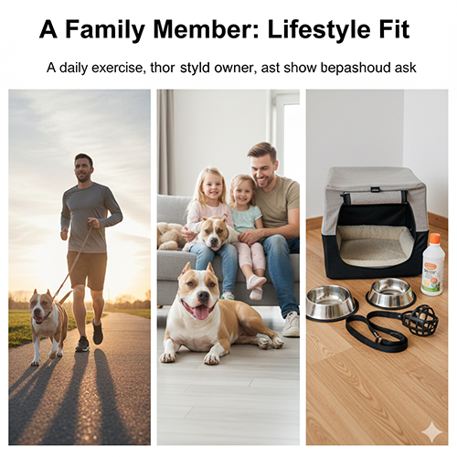 Chó Pitbull phù hợp với gia đình năng động có thời gian chăm sóc và vận động