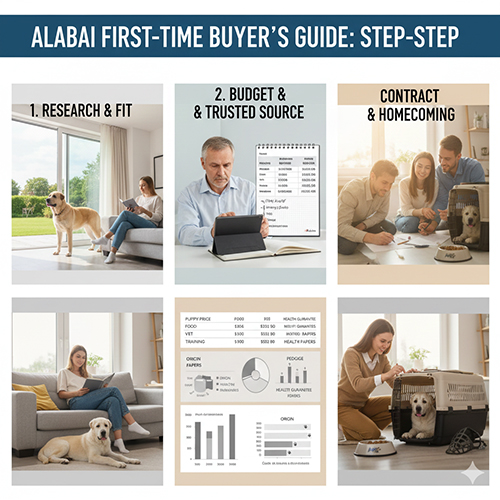 Quy trình mua chó Alabai lần đầu từng bước an toàn và hiệu quả