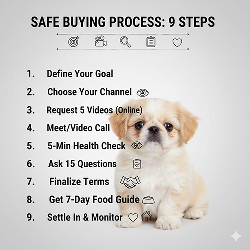 Quy trình 9 bước mua chó Bắc Kinh an toàn từ xem chó đến đưa về nhà