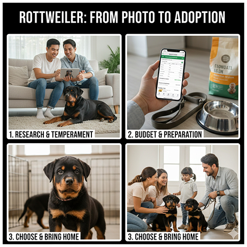 Các bước đi từ xem hình chó Rottweiler đến quyết định nuôi thực sự