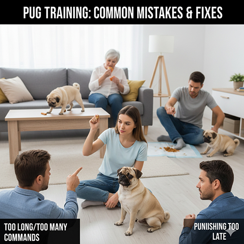 Những sai lầm phổ biến khi huấn luyện chó Pug trong gia đình