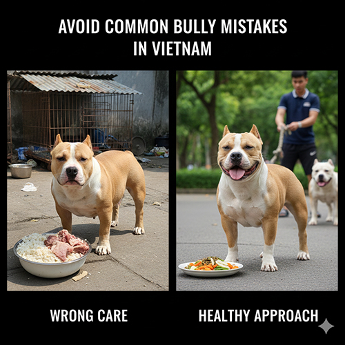 Sai lầm phổ biến khi nuôi chó Bully tại Việt Nam và sự khác biệt giữa nuôi sai và nuôi đúng