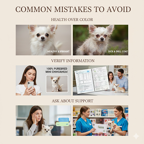 Những sai lầm thường gặp khi mua chó Chihuahua con người mới cần tránh