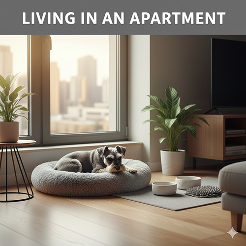 Tips sống chung với chó ông già Schnauzer trong chung cư và nhà phố