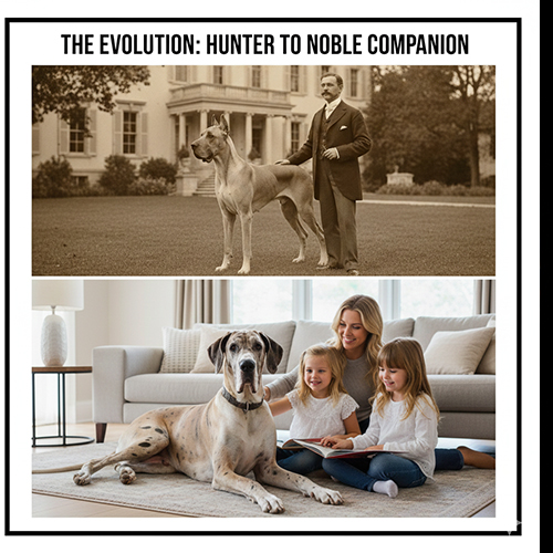Great Dane xưa là chó săn quý tộc, nay là thú cưng gia đình hiền lành