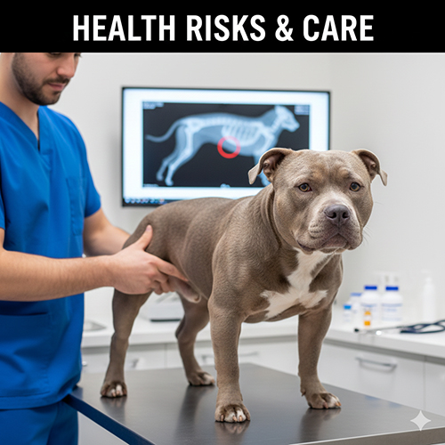 Bác sĩ thú y kiểm tra sức khỏe cho chó Pocket Bully và Micro Bully