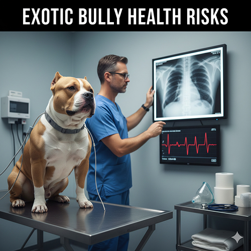 Kiểm tra sức khỏe Exotic Bully tại phòng khám thú y