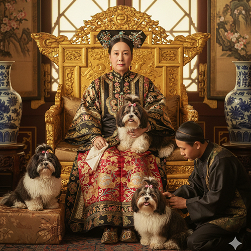Thái hậu Từ Hi và những chú chó Shih Tzu được tuyển chọn trong hoàng cung
