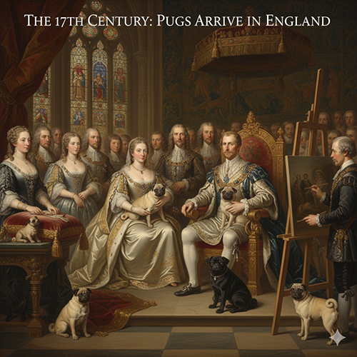 Chó Pug thế kỷ 17 – theo vua William III và Mary II đến nước Anh
