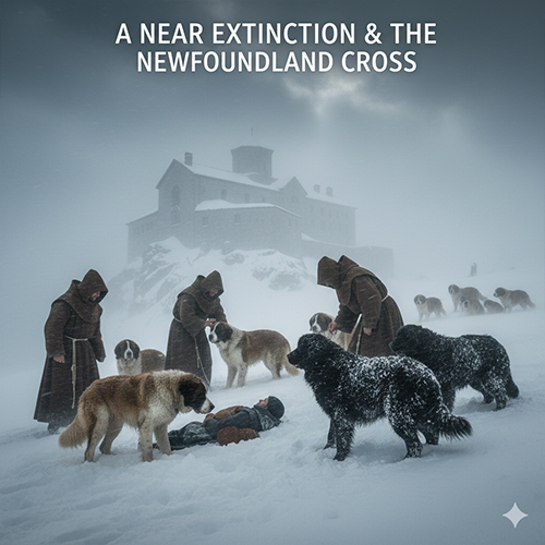 Chó Saint Bernard được các tu sĩ cứu hộ và lai tạo trong bão tuyết dãy Alps