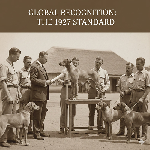 Buổi đánh giá và công nhận tiêu chuẩn giống chó xoáy Nam Phi Rhodesian Ridgeback