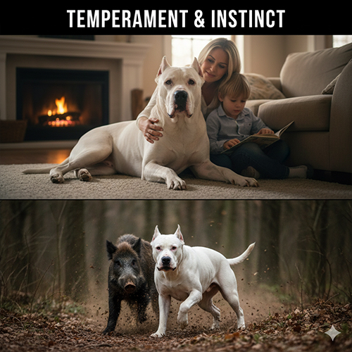 Chó Dogo Argentino vừa thân thiện với gia đình vừa thể hiện bản năng săn mồi mạnh mẽ