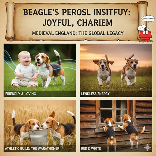 Tính cách chó Beagle vui vẻ, thân thiện và tràn đầy năng lượng