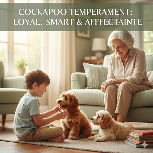 Tính cách chó Cocker lai Poodle Cockapoo thân thiện, quấn chủ, thông minh và phù hợp gia đình có trẻ em