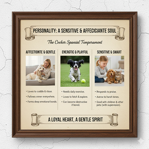 Tính cách chó Cocker Spaniel hiền lành, tình cảm và nhạy cảm với con người