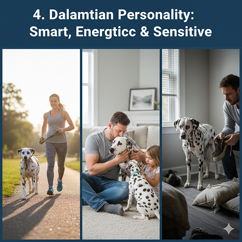 Tính cách chó Đốm Dalmatian thông minh, năng động và tình cảm